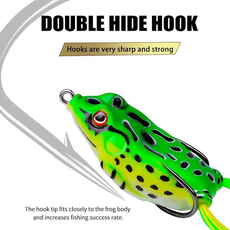 TopWater Frog Fishing Lure 4.3/5.3/6/6.5cm 5/8.5/13/17.5G Soft Silicone Bait Wobbrs Artificial Bait Fishing Tack Ray FrogXJ241128
