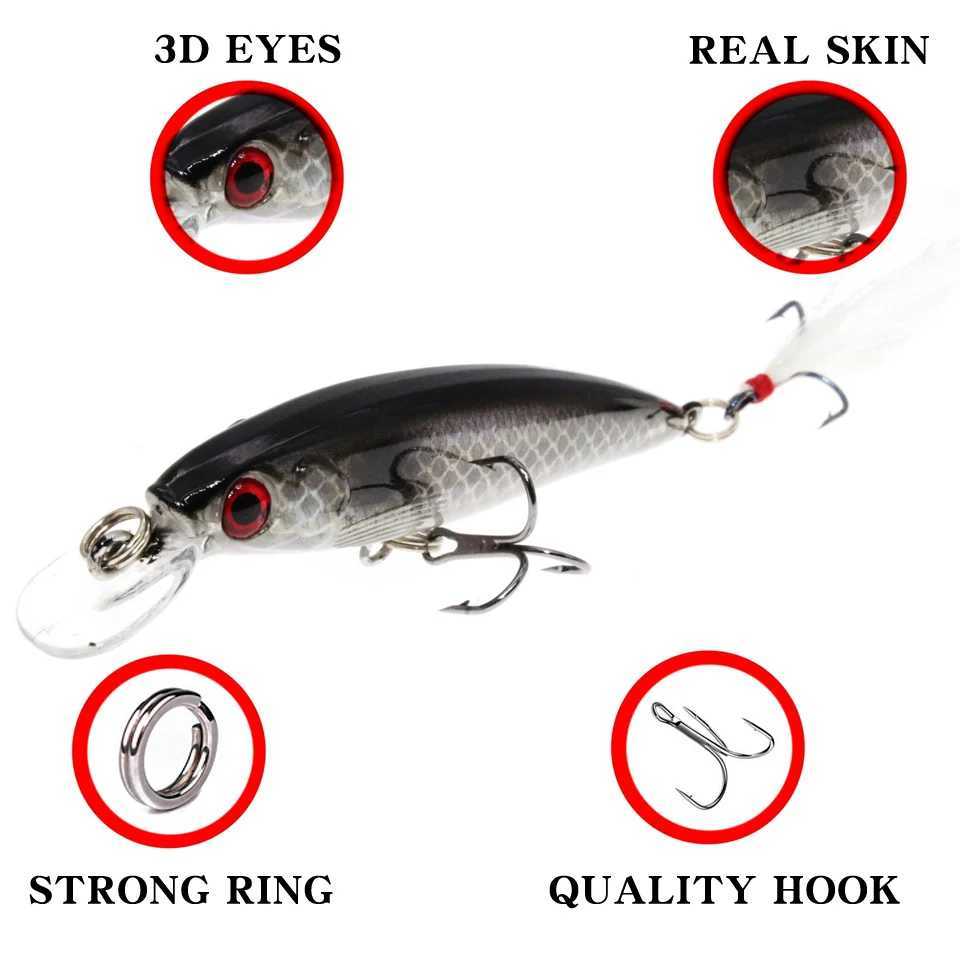 1 PCS 7.8cm 7g Minnow Fishing Lures Wobbr Hard Baits Crankbaits ABS Artificial Lure for Bass Pike Fishing TackXJ241128