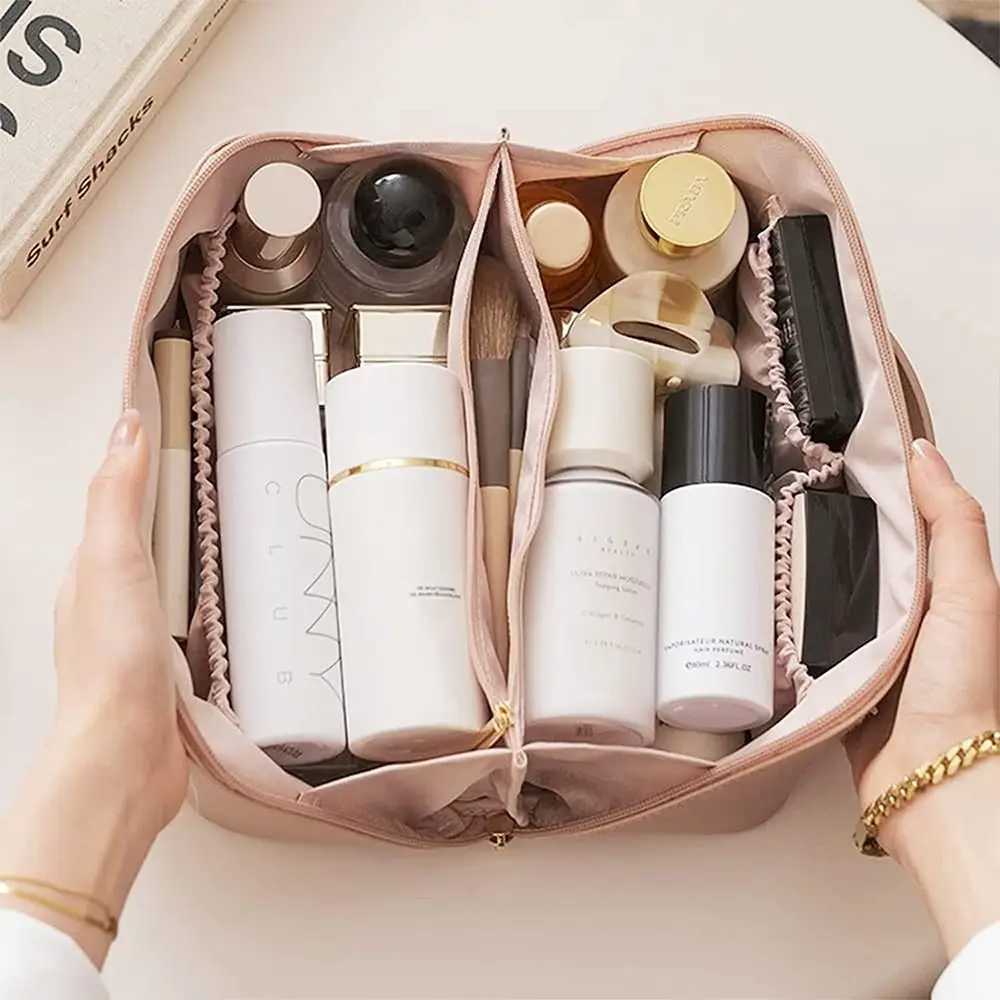 Large Capacity Toilet Cosmetic Makeup Basin Storage Bag Travel Makeup Bag 2023 New PU Large Capacity Womens Makeup BagXJ241206