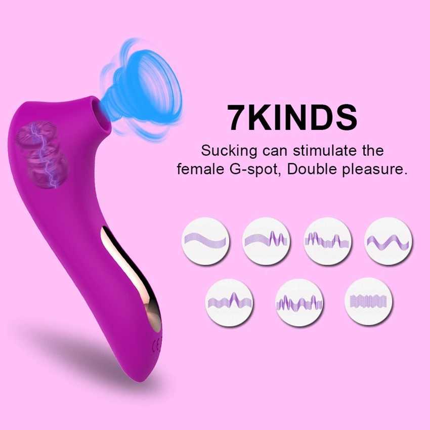 Powerful Sucker Clitoris Sucking Vibrator Female Clit Nipple Oral Vacuum Stimulator Massager Sex Toys Adults Goods for WomenXJ241206
