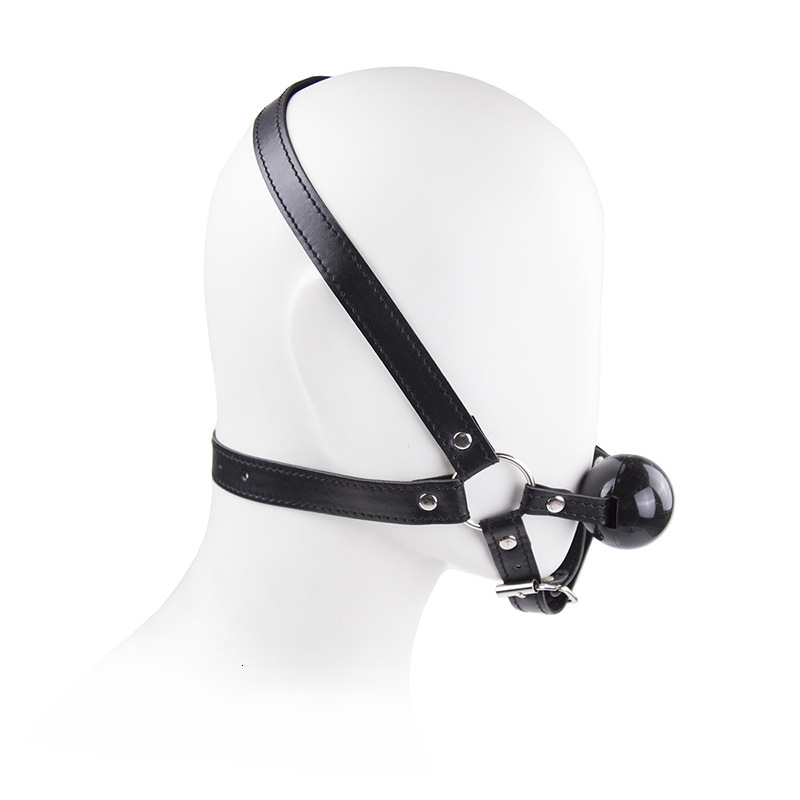 Adult adult sex toys in stock, one piece for hair replacement, black solid ball mouth plug, mouth watering game prop