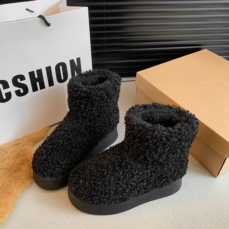 2025 free shipping boots snow winter womens boots shoes boot mens booties autumn winter warm boots fashion lotus black