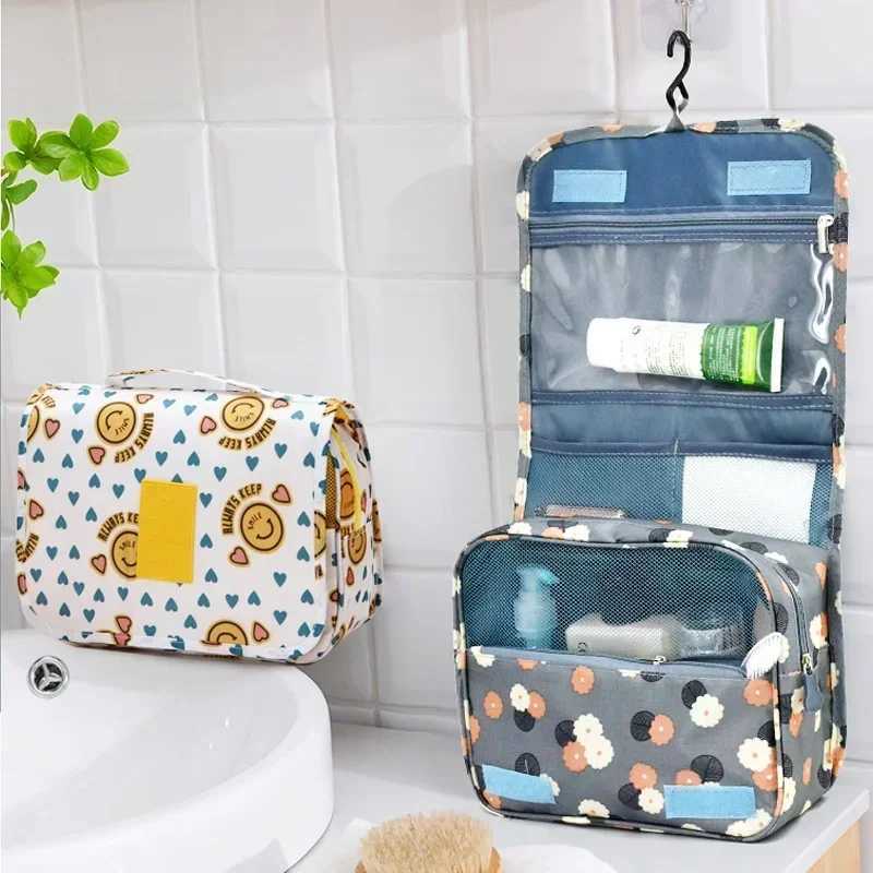 Nyl Hook Cosmetic Bag Women Makeup Bag High Capacity Toiletries Storage Pouch Travel Make Up Organizer Waterproof Beauty BagsXJ241206