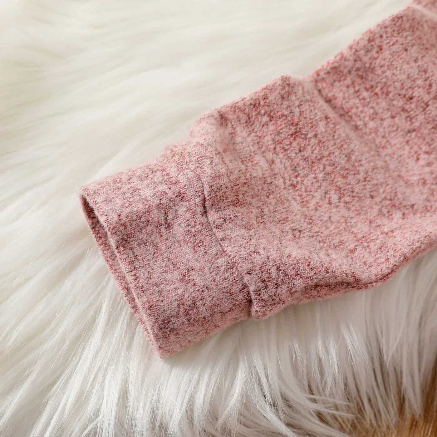 Kid Girl Solid Color Turtleneck Belted Long-sleeve Dress (Bag is not included) Perfect for Outings and Daily WearXJ241206