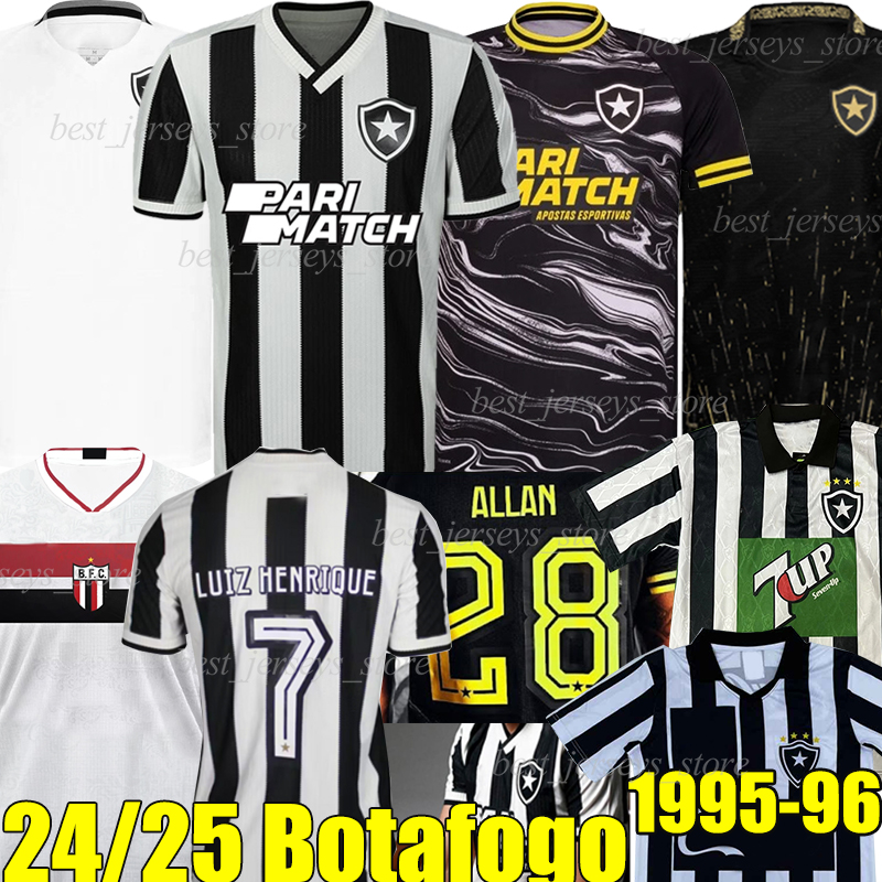 24/25 Botafogo LUIZ HENRIQUE Soccer Jerseys J R SANTOS SOARES IGOR JESUS SAVARINO EDUARDO JEFFINHO CUIABANO men women retro Football Shirts 1995 1996 vintage jersey