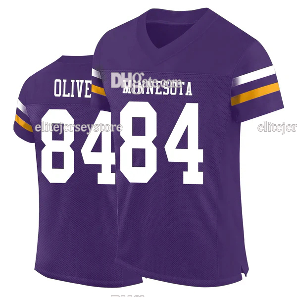 18 Justin Jefferson 2024-25 Football Jersey Aaron Jones TJ Hockenson McCarthy Kirk Cousins Addison Harrison Smith Adrian Peterson Ham Randy Moss Custo