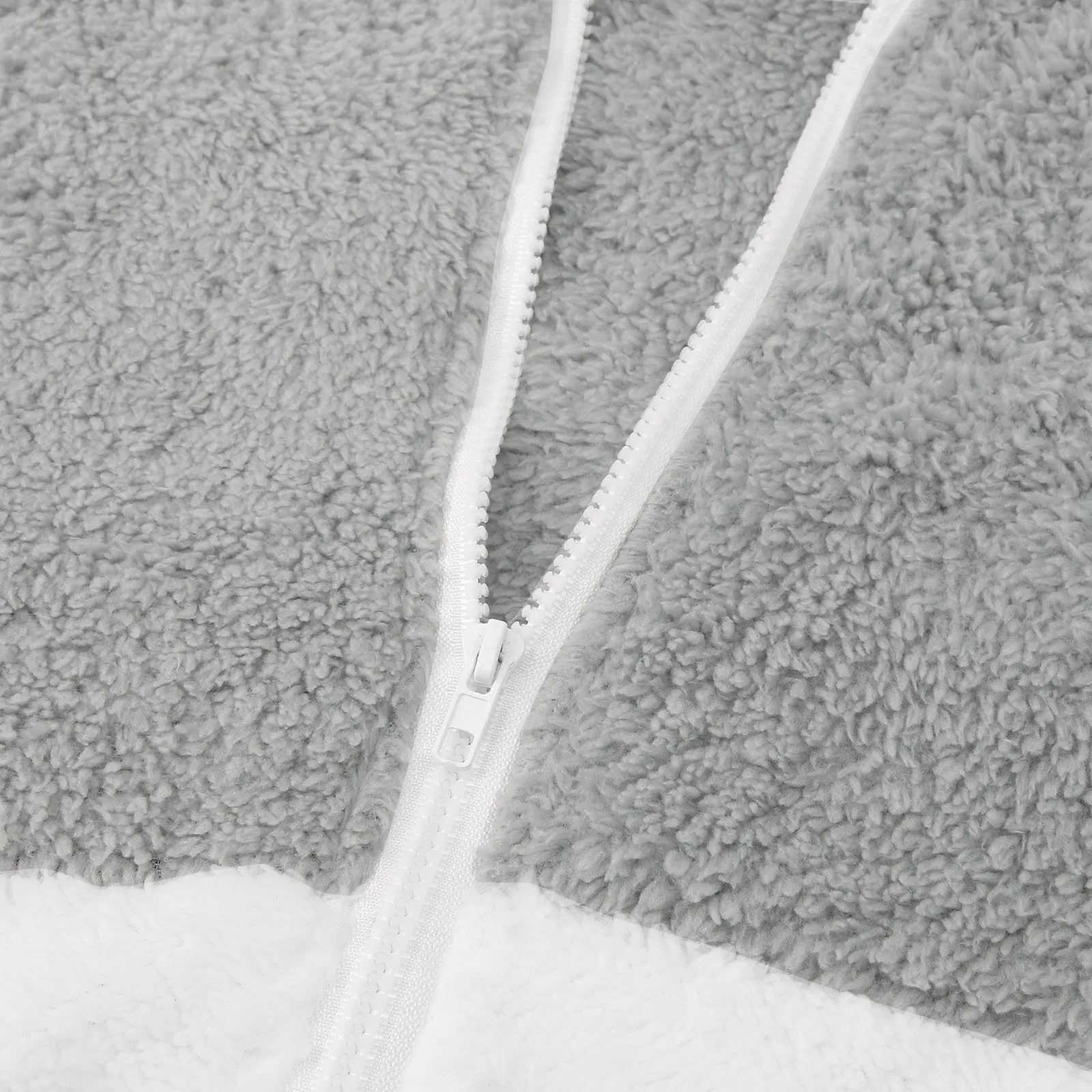 Men Jacket Coat Winter Color Blocked Double Velvet Hooded Zipper Cardigan Corduroy Jacket Casual Warm Loose Comfy OuterwearXJ241206