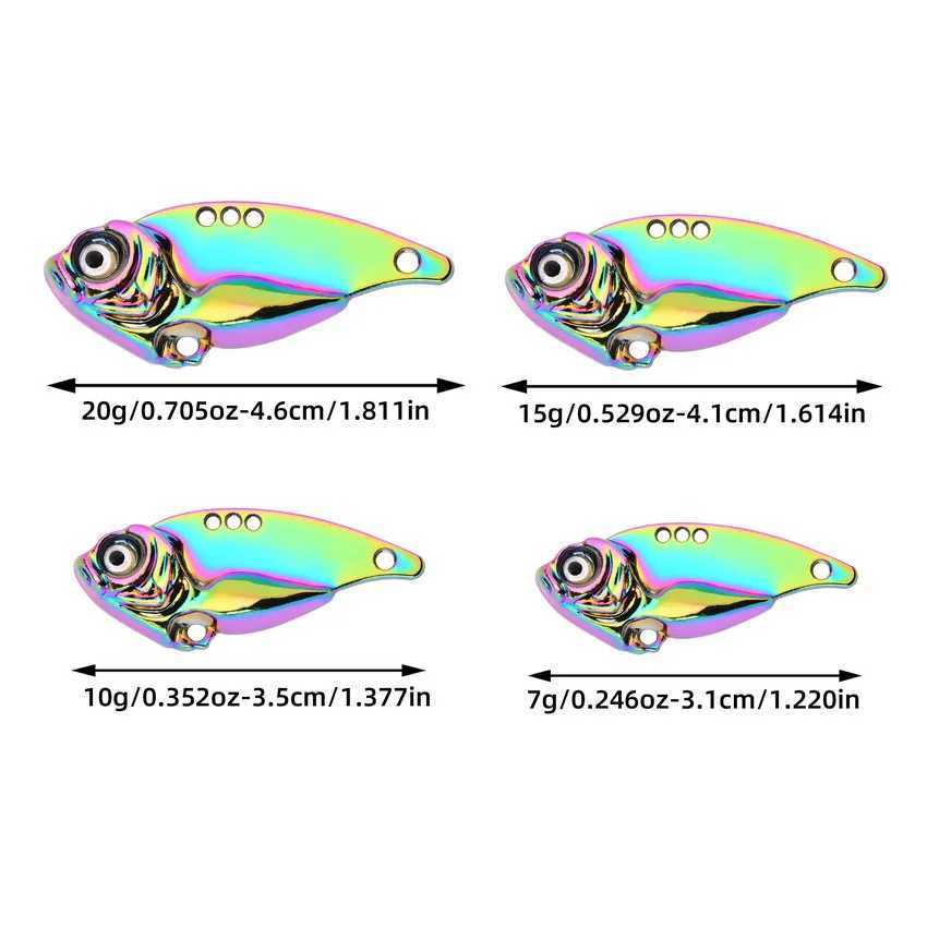 5pcs Spinner Bait 7-20g Metal Vib Fishing Lure Trolling Rotating Spoon Wobbr Sinking Hard Bait With Sequin Pesca For Bass PikeXJ241128