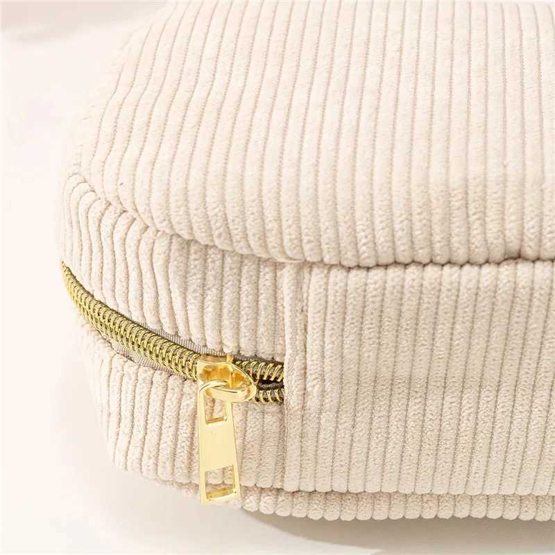Corduroy Travel Cosmetic Bag Portable Makeup Storage Bag Purses Women Zipper Make Up Organizer Storage Cluh Beauty Case PouchXJ241206