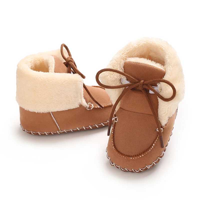 Newborn Baby Autumn Winter Boots Baby Girl Boys Winter Warm Shoes Apricot Fashion Toddler First Walkers Kid Shoes 0-18MXJ241206