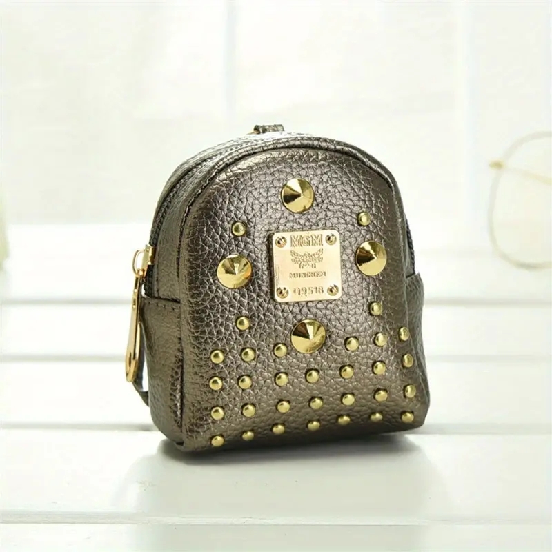 New Women s Fashion Mini Coin Wallet Rivet leisure Decorative Storage Bag Portable trend Designer Handbag