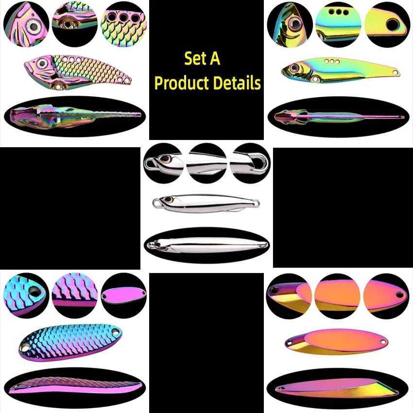 5pcs/lot Wobbr lures 3g/10g/15g Metal Vib Fishing Lure set Sinking Hard Metal VIB Sea Fishing Lures Artificial Pesca BaitXJ241128