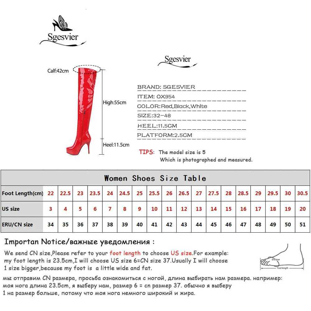 High Quality Fi Thigh High Boots Wen Autumn Winter Sexy Platform High Over Knee Boots White Shoes Wan Plus Size 48 T241206