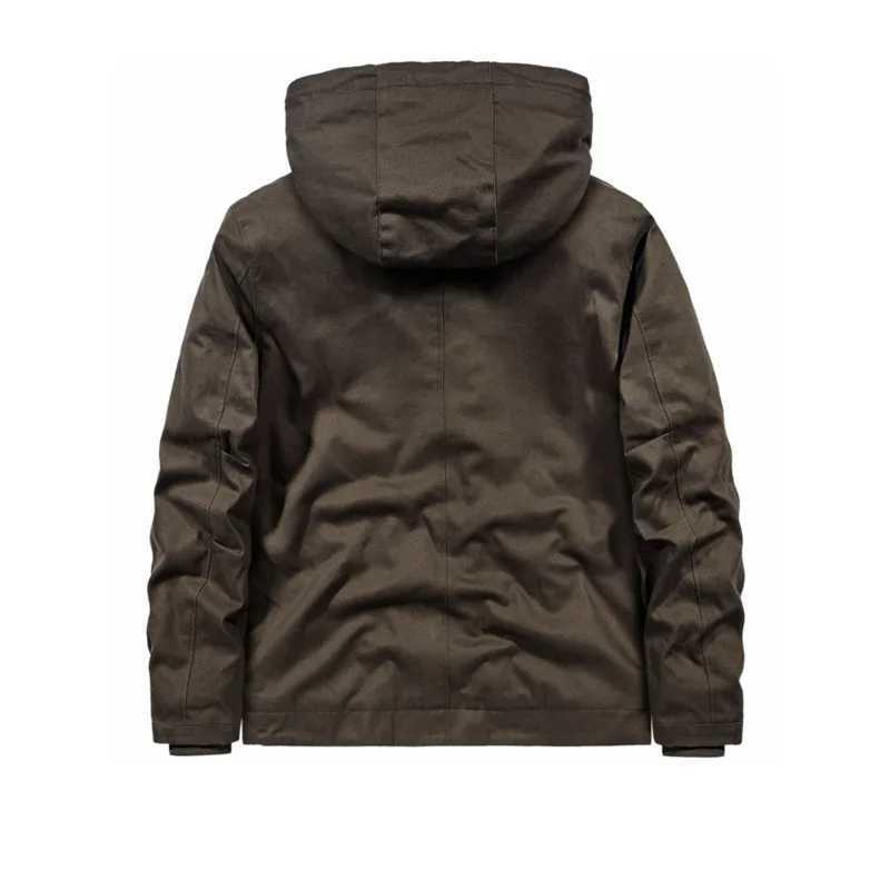 2022 Winter Cotton Padded Coat Mans Imitation Lamb Wool Coat Hooded Vintage Velvet Thicken Warm Safari Style Jackets ParkaXJ241206