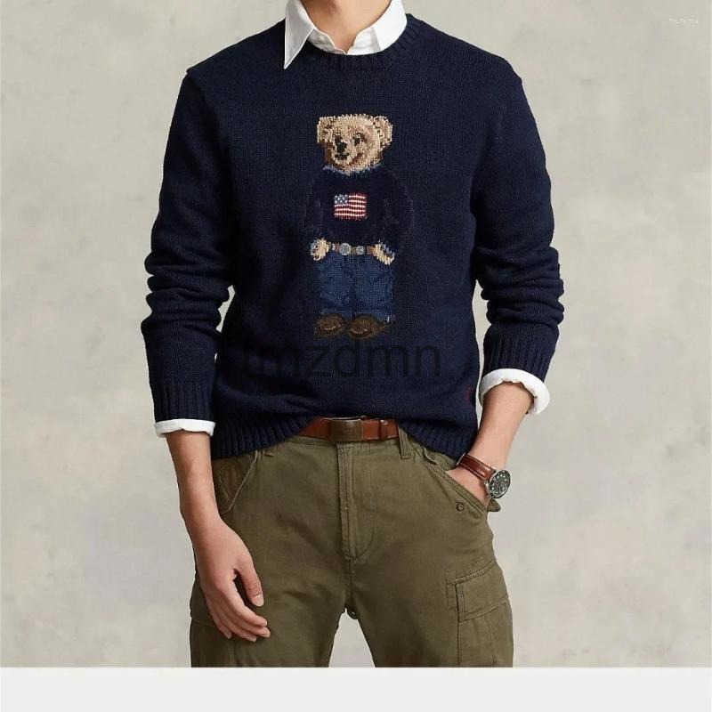 Designer Womens and Mens Sweater Autumn winter Classic Embroidery National Bear Cub Round Neck Casual Commuting Versatile Knitted Top