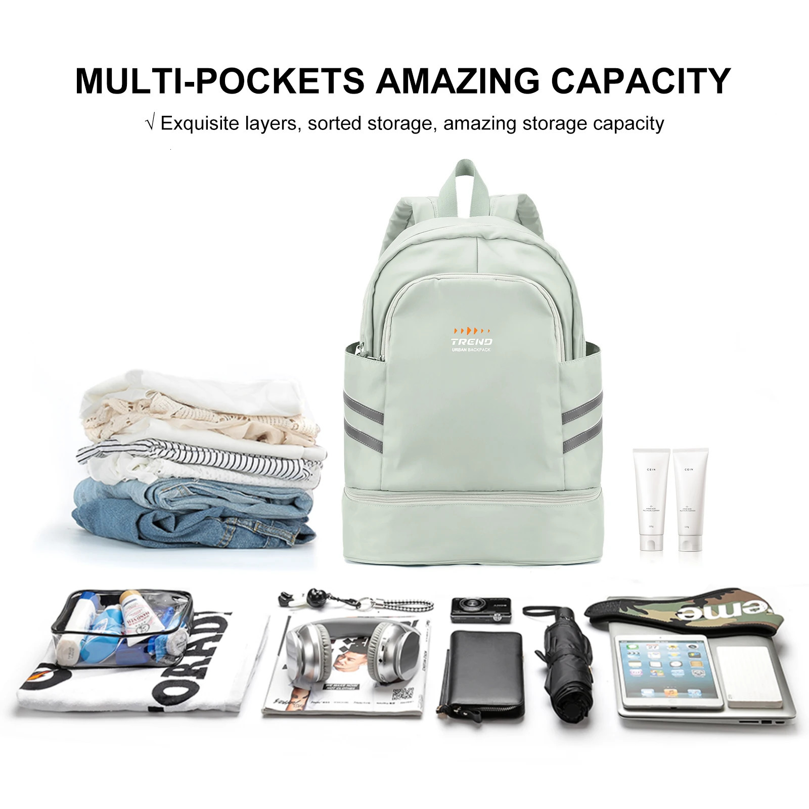 Gym Backpack for Women with Shoes Compartment Large Women Travel Backpack Waterproof Sport Swimming Yoga Athletic Backpack 241206