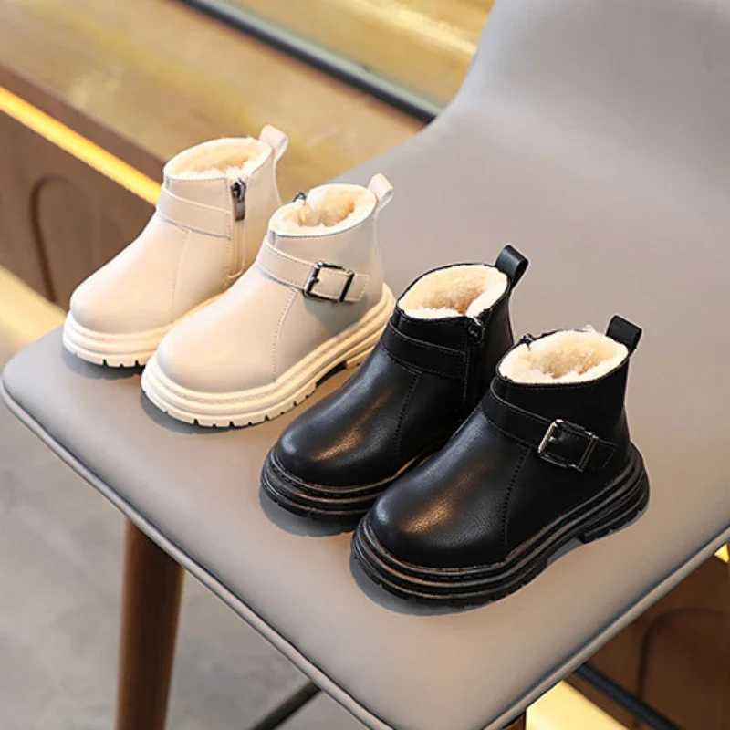2024 New Children Shoes Autumn Winter Ankle Boots for Girl School Leather Boots Fashion Kids Casual Shoes Chaussure Enfant FilleXJ241206