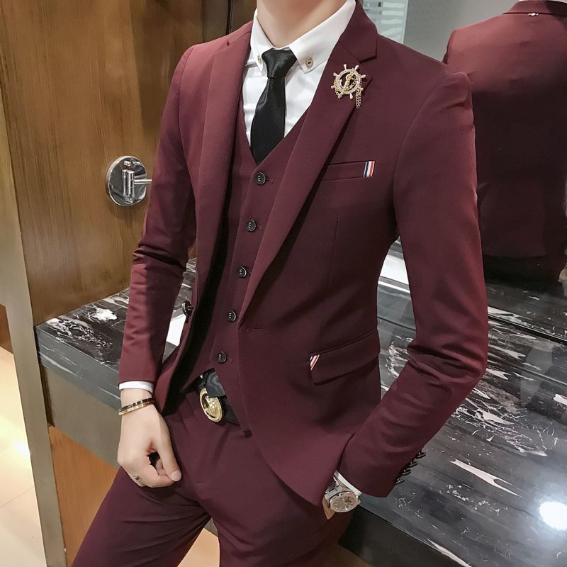 X1120Slim Korean professional small suit handsome groom best man wedding dress
