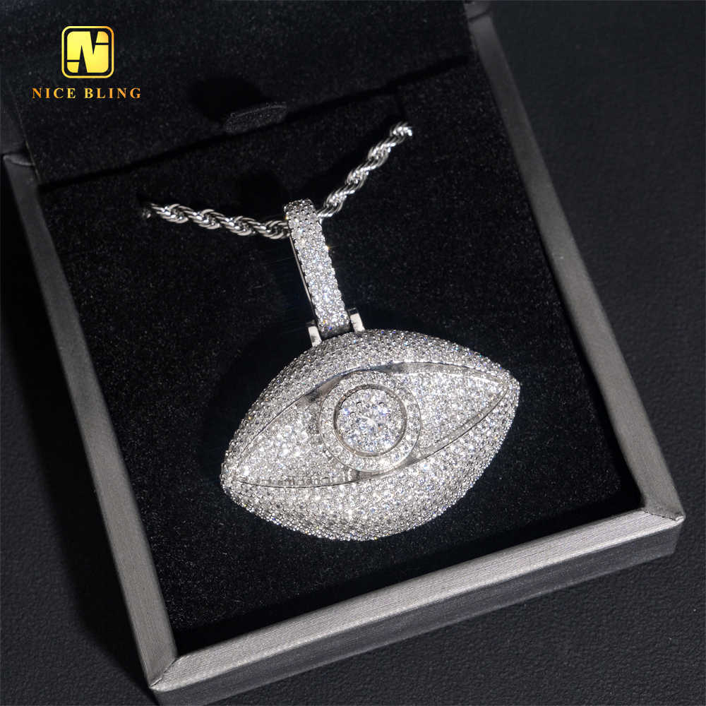 Classic Custom Pendant 925 Sterling Silver Hip Hop Moissanite Jewelry Iced Out VVS Moissanite Diamond Pendant Necklace