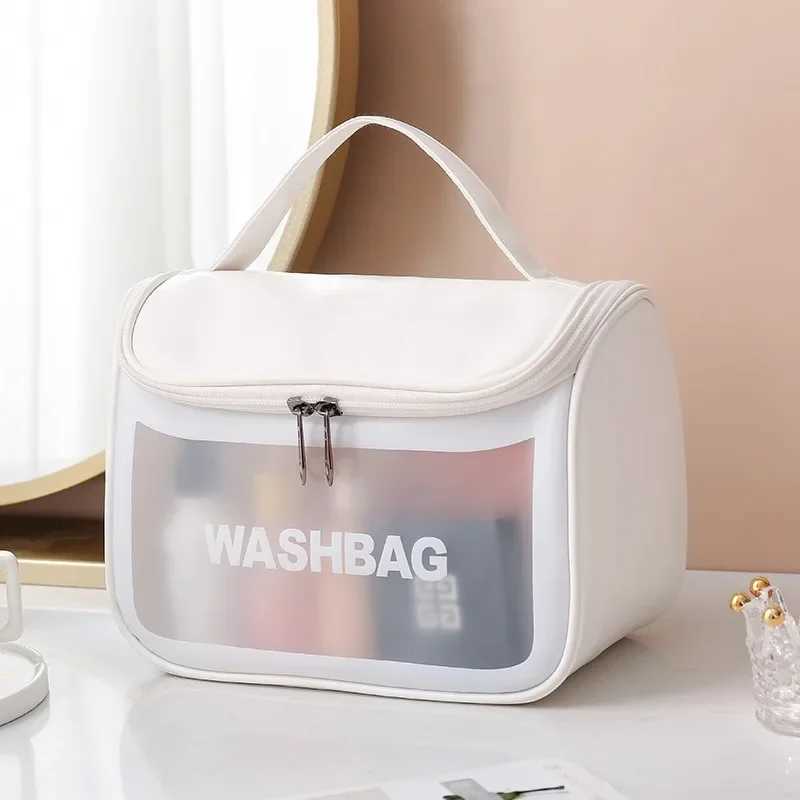Portable Travel W Bag Female Transparent Waterproof Makeup Storage Pouch Large Capacity Cosmetic OrganizerXJ241206