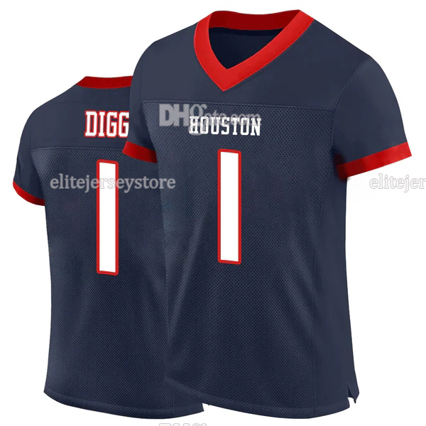 Personalized Custom Football Jersey CJ Stroud Stefon Diggs Derek Stingley Jr. Devin Singletary Robert Woods Davis Mills Dameon Pierce Classic Jerseys 