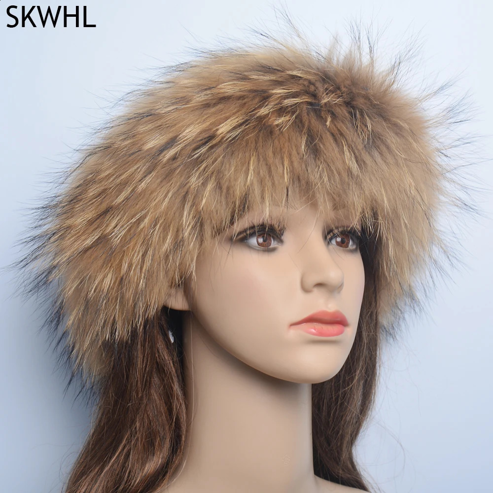 2024 Fashion Lady Real Fox Fur Scarf for Girls Warm Soft Knitted Good Elasticity Real Fox Fur Headband Fox Fur Ring Scarf 241206