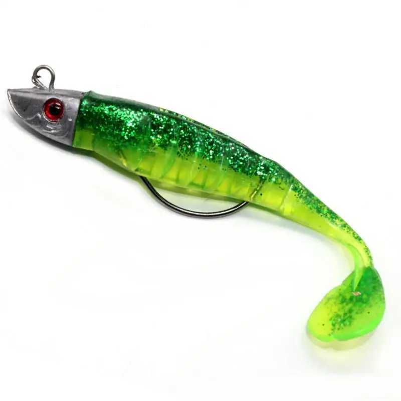 Shad with 10cm15.5g Jig Super Soft Vinyl Padd Tails for Seabass Zander Fishing Lure 6 colors Soft Bait KIT LuresXJ241128