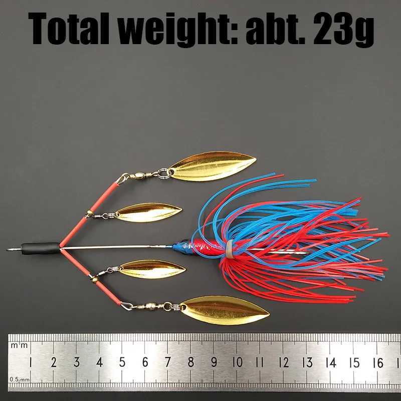 Lunker Spinner Baits Hard Fishing Lure 23g Noisy Buzz Rotating Blade Bubb Vibration Tand Spin Willow Bass Trout Perch PikeXJ241128