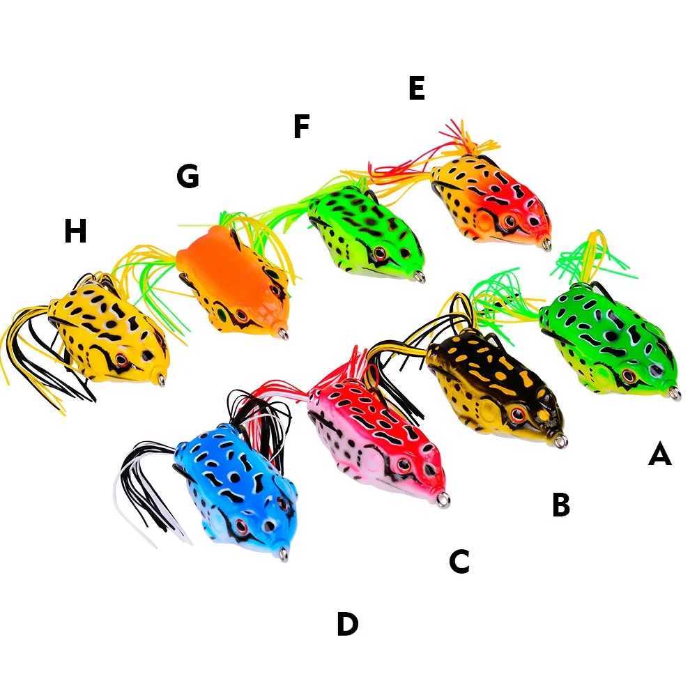 1PCS/5PCS 5G 8.5G 13G 17.5G Frog Lure Soft Tube Bait Plastic Fishing Lure with Fishing Hooks Topwater Ray Frog Artificial 3DEyesXJ241128