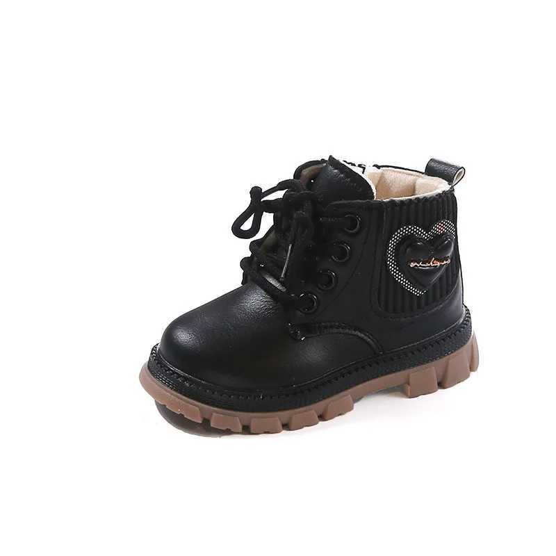 New Girl Shoe Autumn Fashion Girl Boots Versatile Trend Child Shoes Soft Sole Comfort Winter Boot Daily Princess Ankle BootsXJ241206
