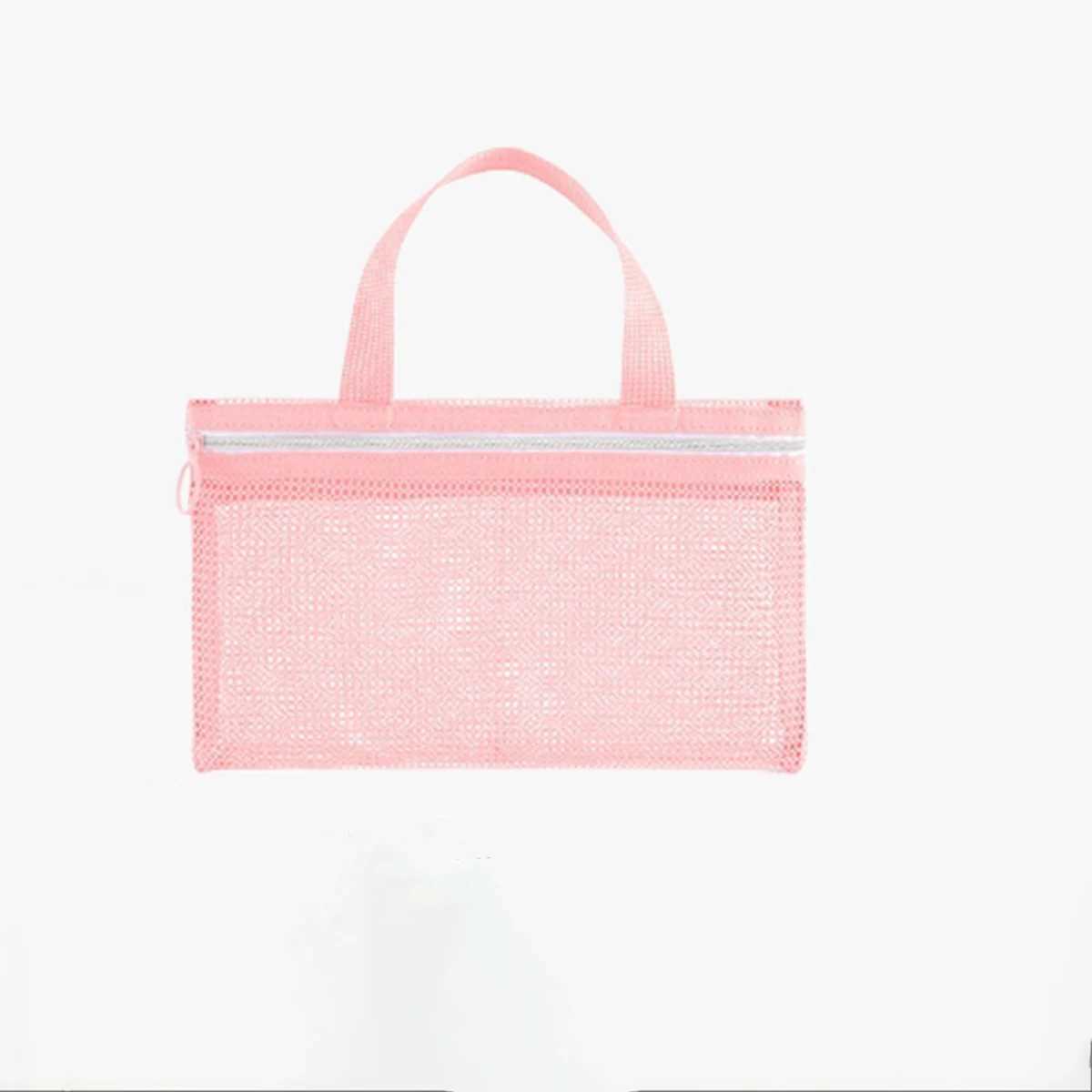 Pink mesh multi-pocket mini makeup bag Swimming bag Portable travel storage bag Portable bath bag Beach bag e packXJ241206