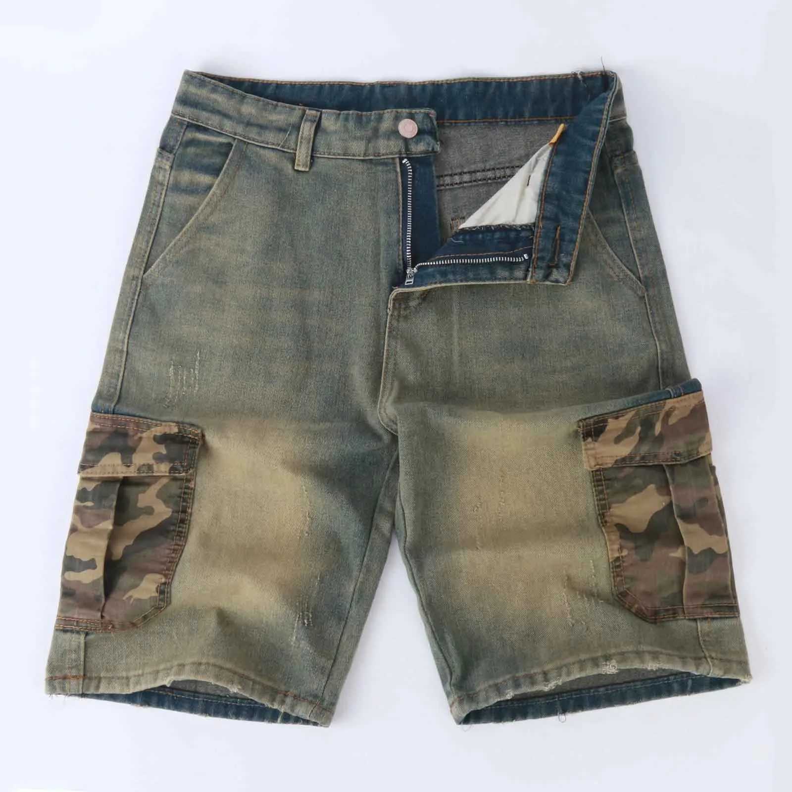 Cargo Shorts MenS Shorts Casual Denim Shorts With Pockets Plus Size Ropa De Hombre Trousers Pants For Men Plus SizeXJ241206
