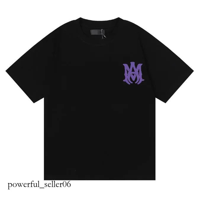 amiritshirt AM brand Mens T Shirt Designer Men Women T-Shirt Printed Fashion Man Cotton Casual Tees Short Sleeve Luxury Hip Hop Streetwear Shirts Orange Color c8e