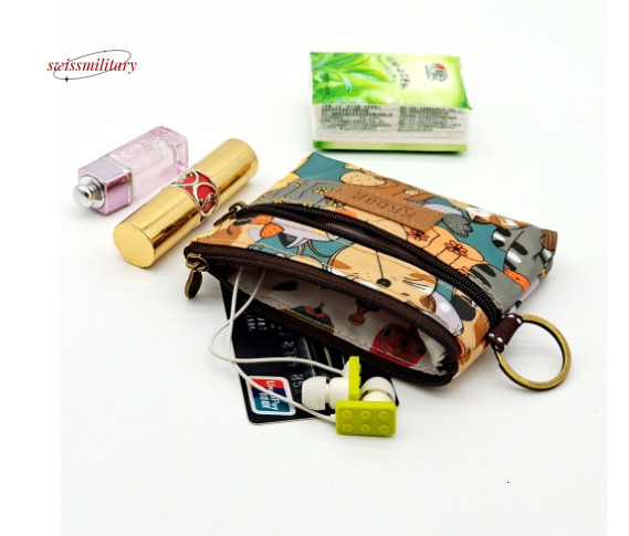 2024 new printed laminated cartoon coin purse, anti fouling and waterproof lipstick coin storage bag, women's bag, middle bag #6 swissmilitary
