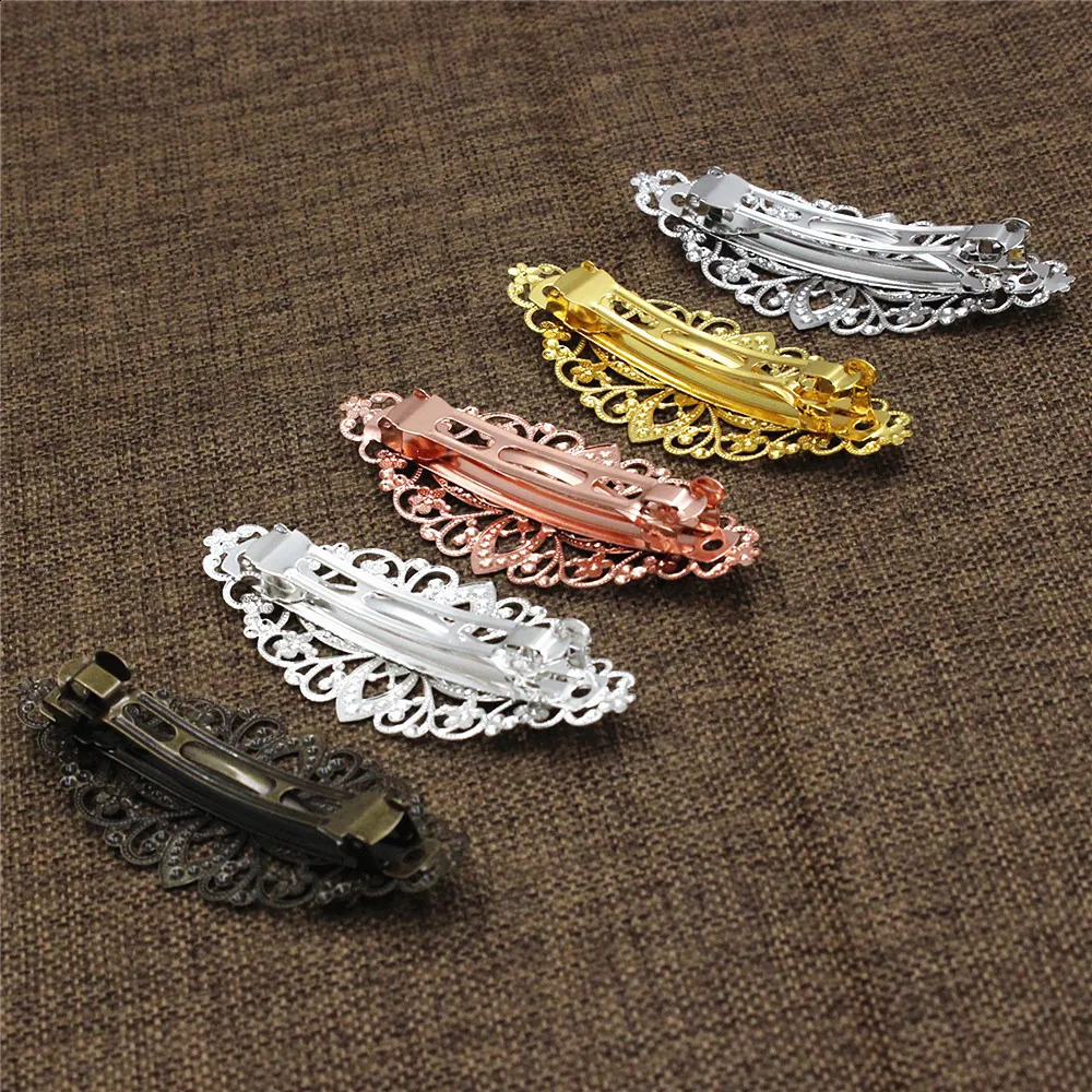 Copper Fashion Hair Snap Clips Accessories flower Women Hairgrips Barrettes Head Hairpins Headdress Length 80mm 1PC K06214 241122