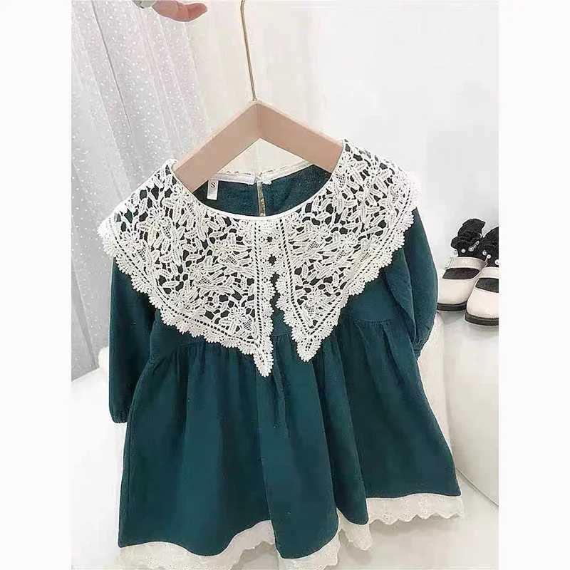 1-6Y Baby Girl Christmas Dress Fashion Autumn Dress Lace Princess Sle Dress Comfortable Fabric Outgoing Par Wear ClothingXJ241206