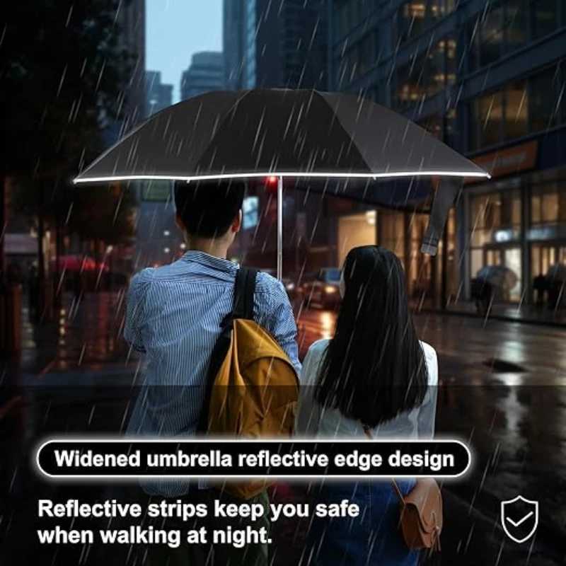 Windproof Automatic Folding Mens UmbrellaPassword Lock Buckle Enlarged ThickCar Reverse Wind Resistant Double Umbrella Women H260318 - view 5