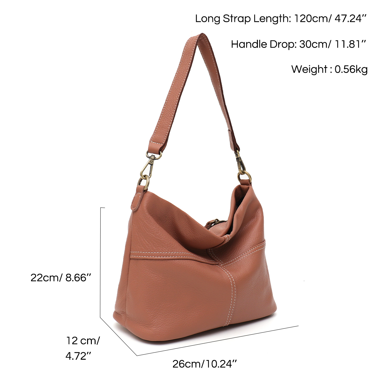 Vintage Casual Genuine Leather Hobo Bag For Women Natural Skin Es Patchwork Cross Body Shoulder Handbag Bucket Daily Purse
