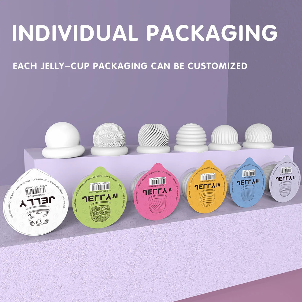 Men Masturbator pocket Manual Sex Jelly Cup Disposable Stretch Transparent Male Masturbation Cup 241205