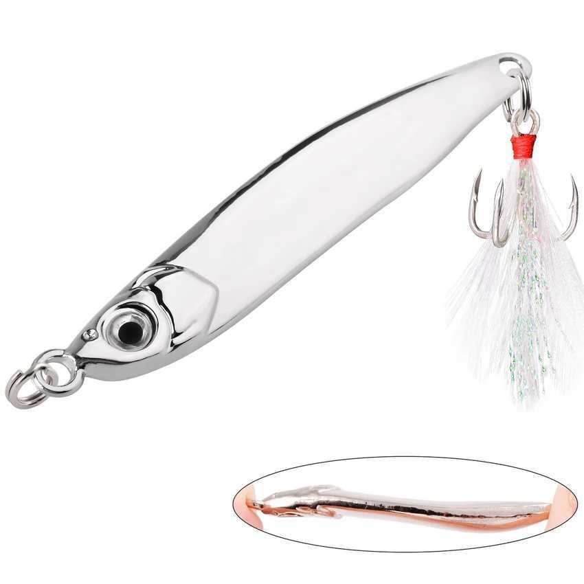 Fishing Lure 7G 10G15G 20G 40G 60G Spoon Metal Lures Spinneait Minnow Sinking Sea Spinner Bait Jig Winter Bass baits Pesca HotXJ241128