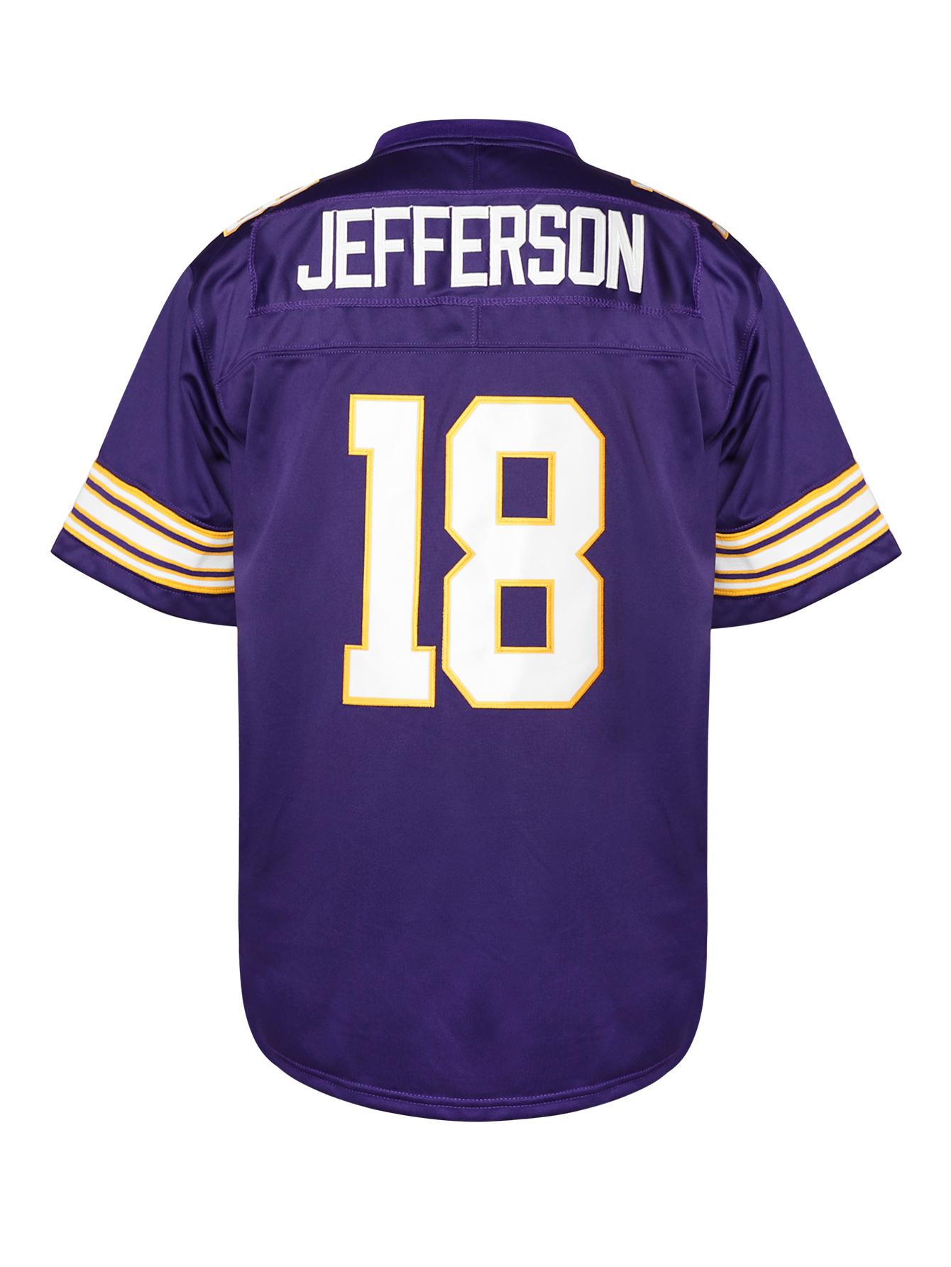 In stock 18 Justin Jefferson Football Jersey 100% Stitched Fast Shipping Embroidered Letter Number Design Polyester Men's Retro Classic Sportswea