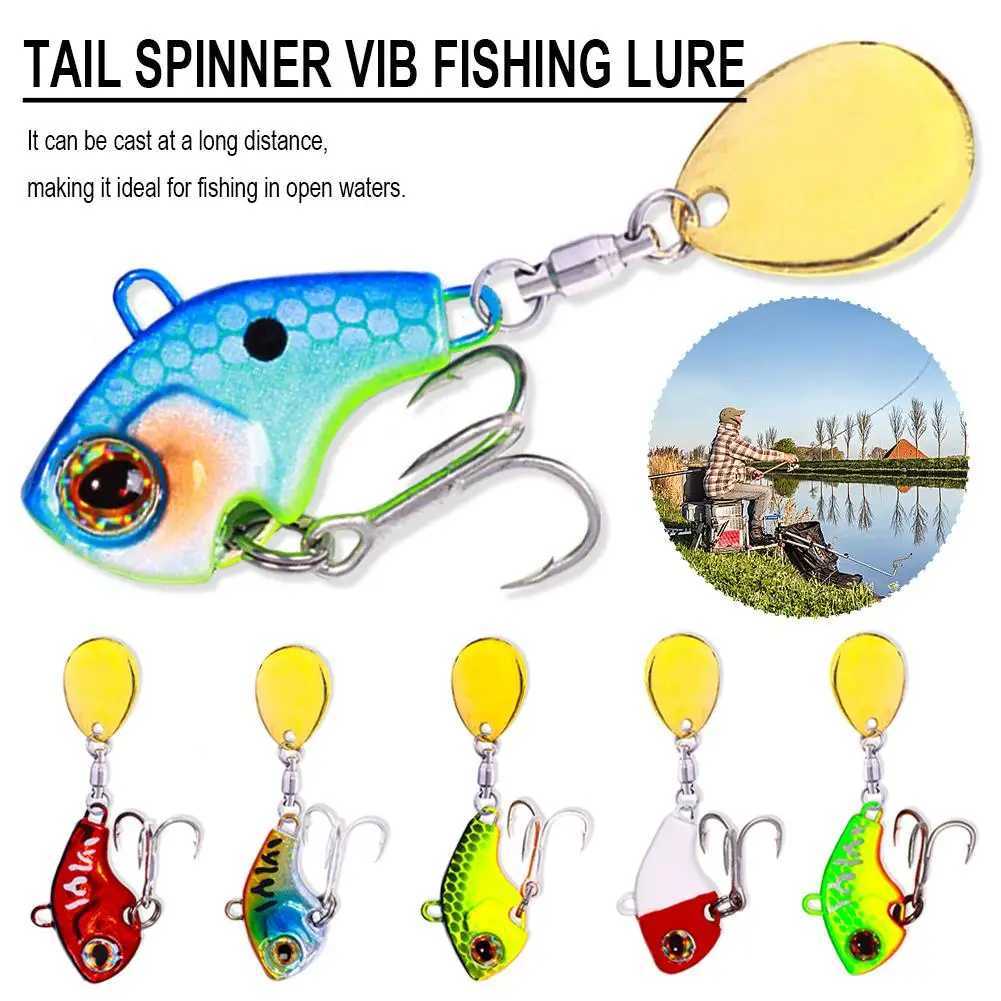 Tail Spinner Lure Metal VIB Rotating Tail Swimbait Trout Lures Spinner Baits For Bass Fishing Spin Tail Fishing Jigging LureXJ241128