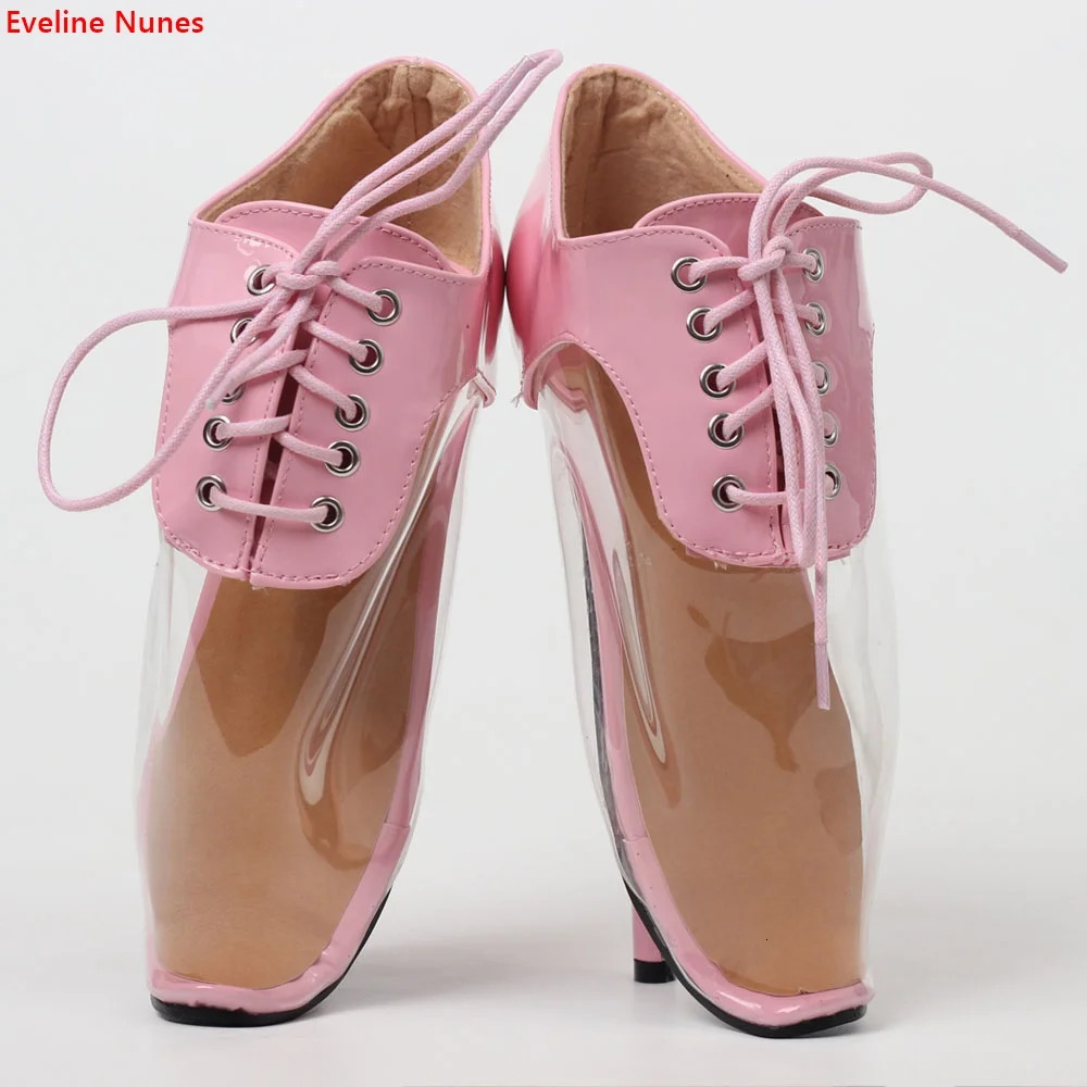 Red Ballet Sexy Pumps 2024 Solid Round Toe Super Heel Stiletto Cross Strap Patent Leather Performance 36-46 Size Shoes For Women