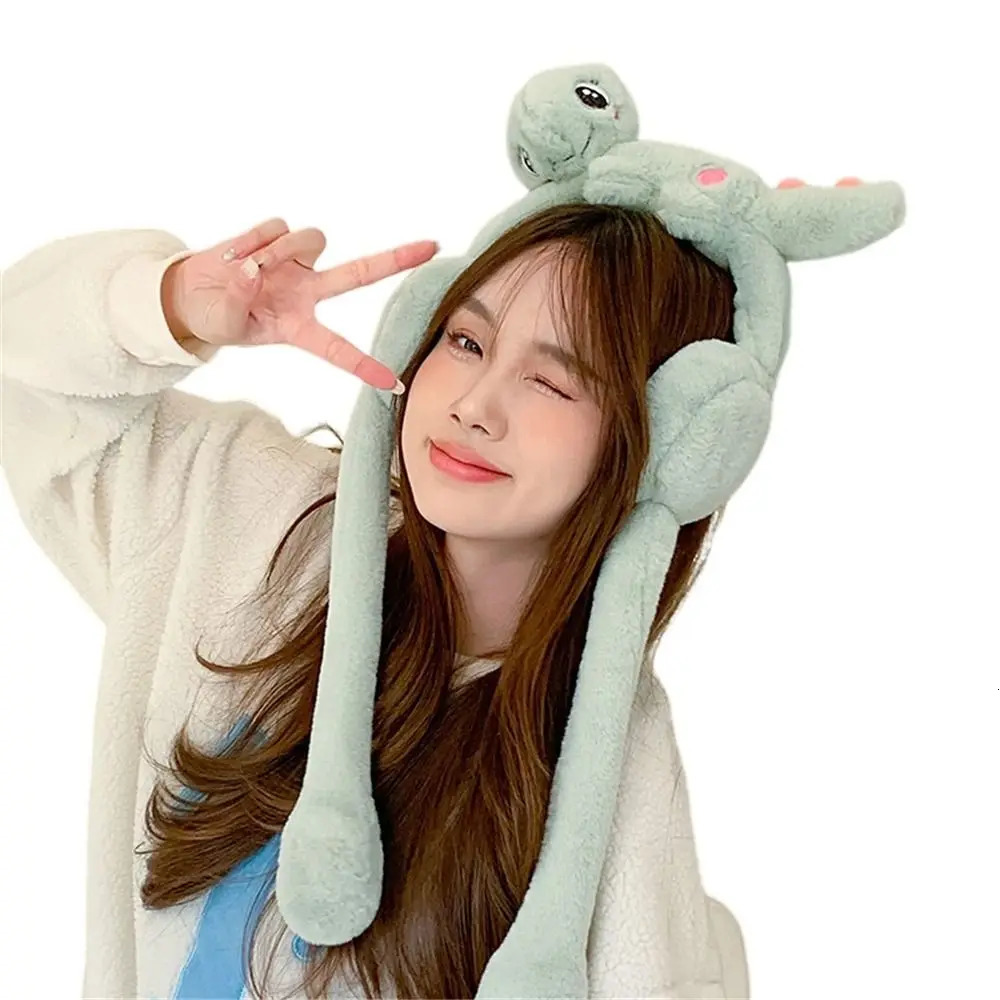 Winter Warm Fur Earrings Rabbit/Dinosaur Role Playing Earrings and Mobile Jumping Earrings Outdoor Cold Weather 241205