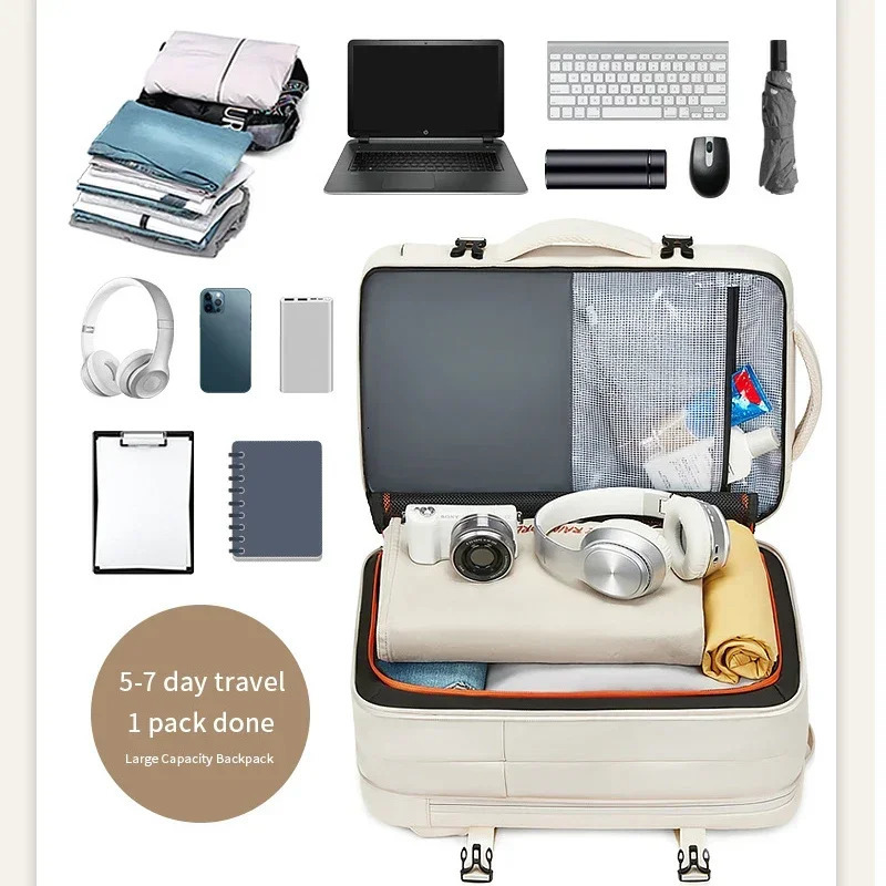 Travel Backpack Men Women Expanded Large Capacity Bag Hiking Business Laptop Backpacks USB Charging Waterproof School Back Pack 241206