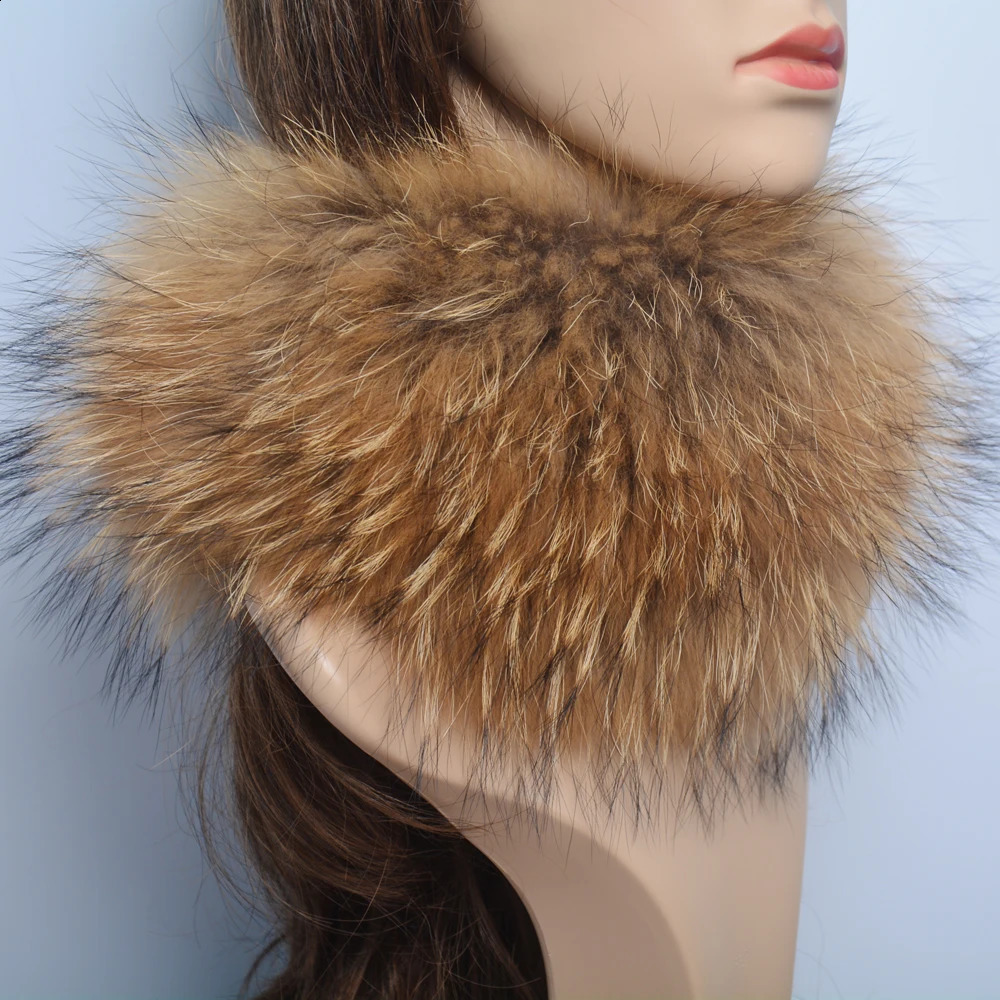 2024 Fashion Lady Real Fox Fur Scarf for Girls Warm Soft Knitted Good Elasticity Real Fox Fur Headband Fox Fur Ring Scarf 241206