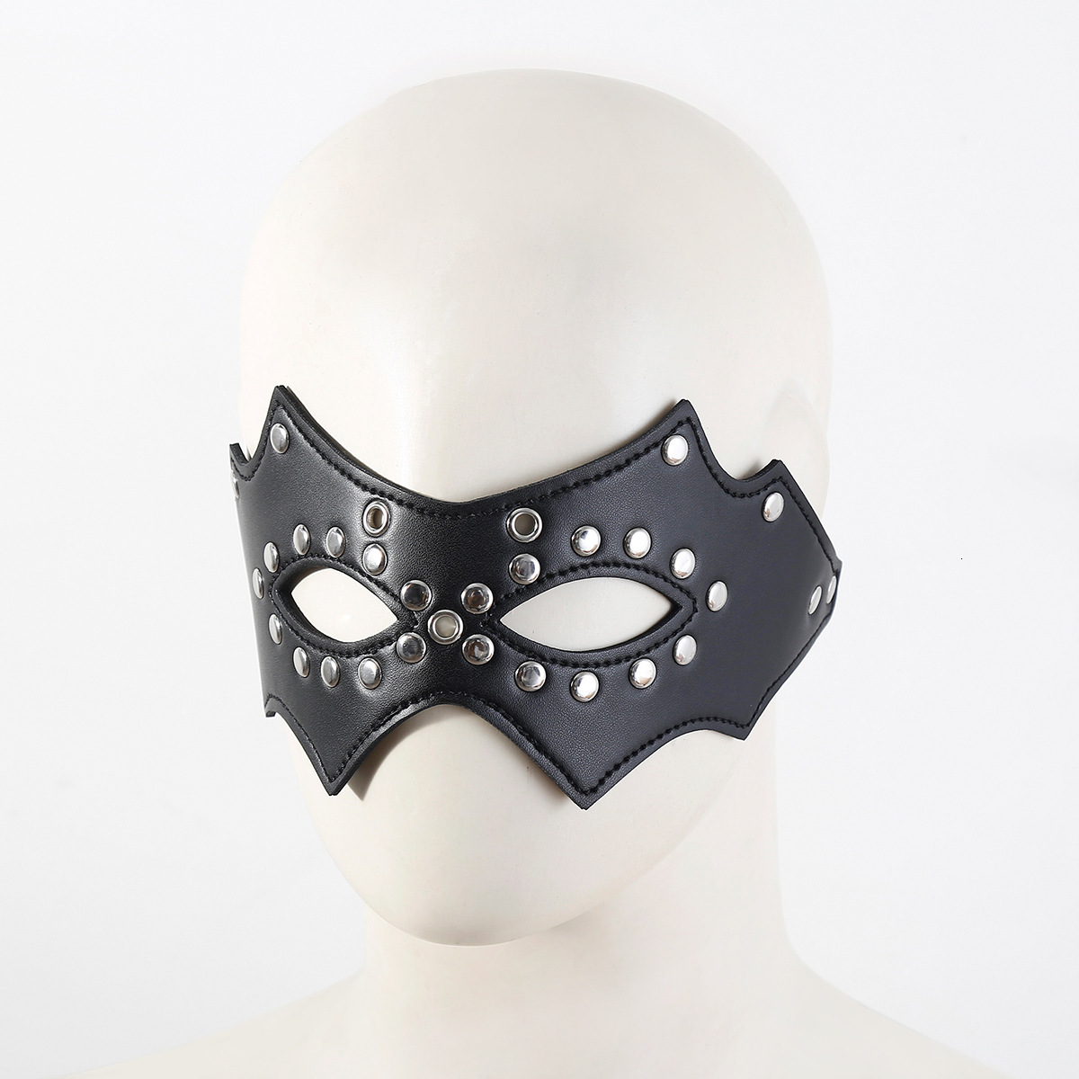 Factory wholesale SM adult products, blackout leather with nail eye mask, flirtatious props, Halloween game toys