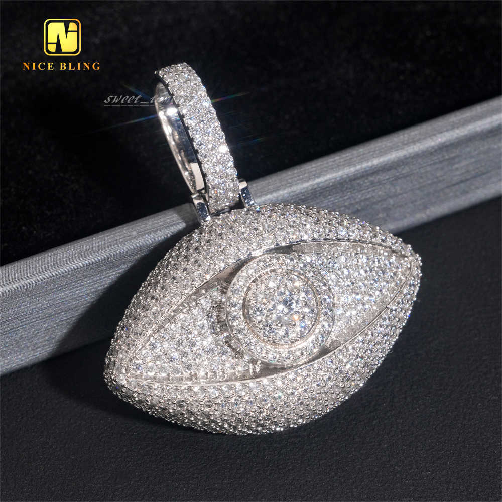 Classic Custom Pendant 925 Sterling Silver Hip Hop Moissanite Jewelry Iced Out VVS Moissanite Diamond Pendant Necklace