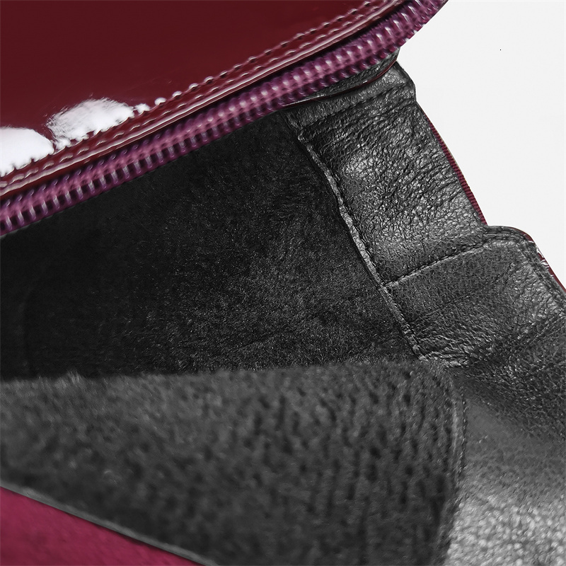 Onlymaker Women Platform Lace-Up Ankle Black Red Patent Leather Stiletto High Heels Boots Zipper Big Size Booties