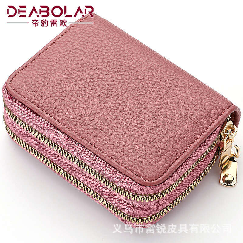 Multi Functional Wholesale New Accordion Bag Double-Layer Zipper Women's Wallet Large Capacity PU Card Holder Fashionable Quality Classic B2